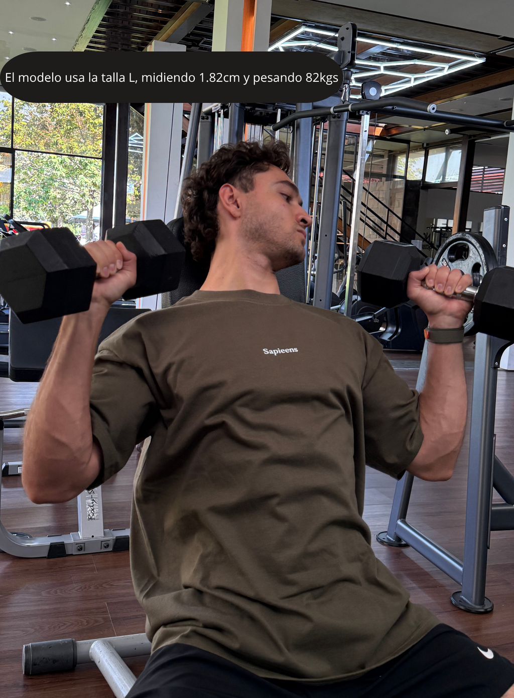 Playera Oversize Olivo Sapieens