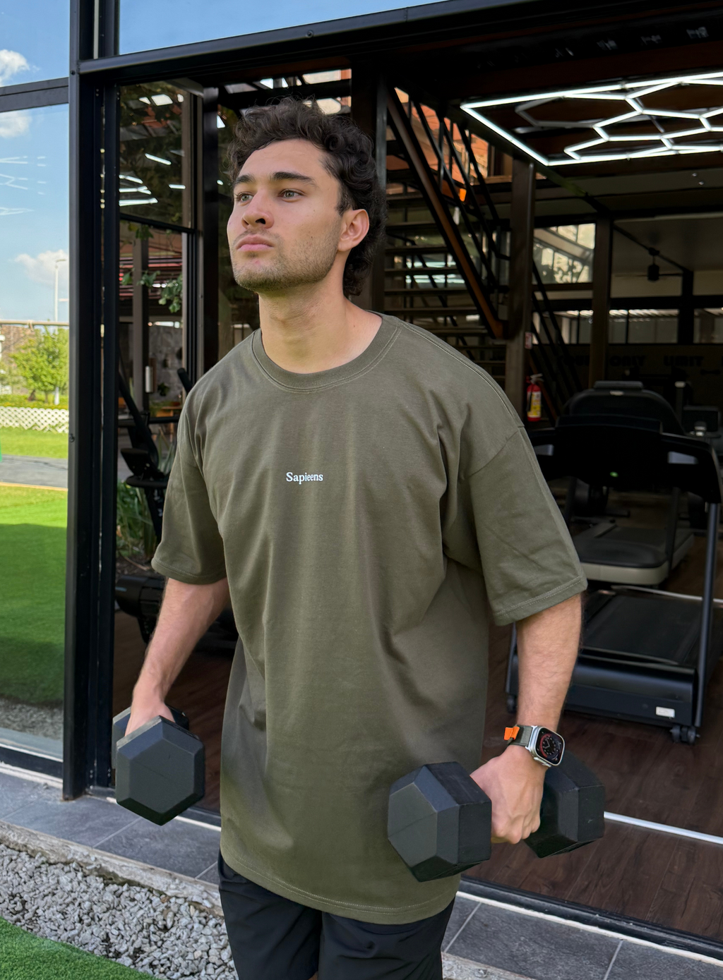 Playera Oversize Olivo Sapieens